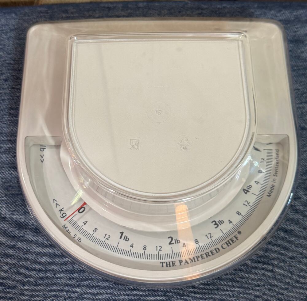 1994 Vintage The Pampered Chef Slimline Food Scale Kitchen Tool Up To 5 lbs.